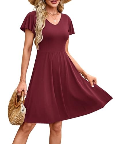 MOLERANI Womens Summer Dresses 2026 - Casual A-Line Sundress with Short Sleeves Floral Print for Beach Vacation S-3XL - Image 1