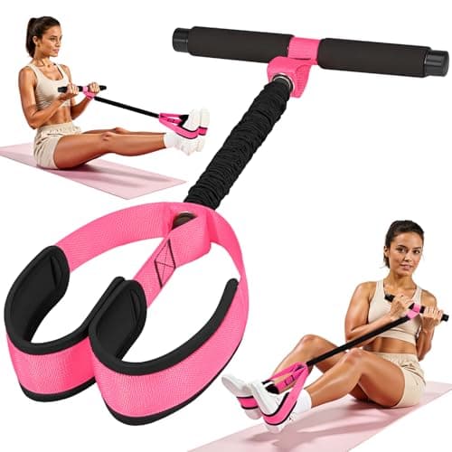 NTIUYOT Upgraded Durable Pedal Resistance Band with Handle, Thickened Latex Tubes and Soft Foam Fabric Foot Pedal, Sit Up Exercise Equipment for Abdomen, Waist, Arm, Core/ABS, Leg, Physical Therapy