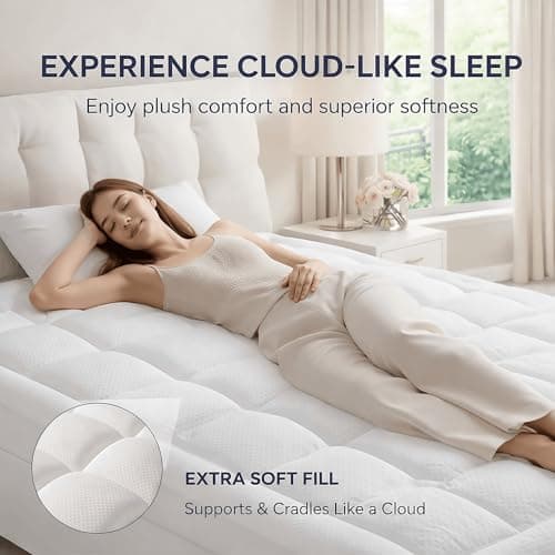 ELEMUSE 3 Inch Full Size Dual Layer Memory Foam Mattress Topper, 2 Inch Cooling Gel Foam, 1 Inch Soft Pillowtop Pad, Pressure Relief Bed Topper for Teen Room, Apartment & Guest Bed, Extra Support - Thumbnail 4