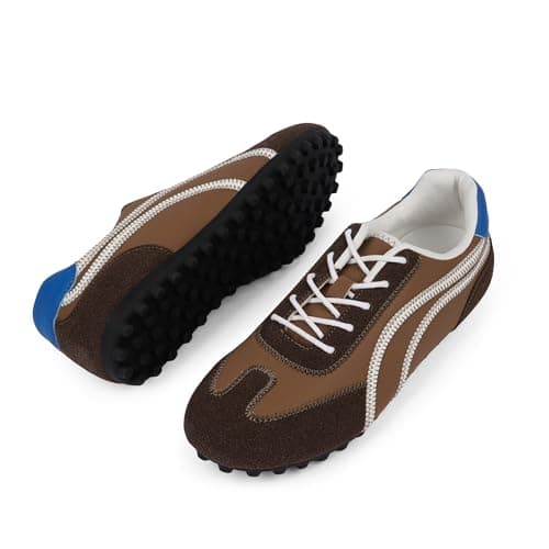 QIY Womens Fashion Sneakers Dark Brown Casual Sneakers for Women Comfortable Chocolate Walking Tennis Shoes Slip on Cute Fall Shoes 2026 Size 7.5 - Thumbnail 4