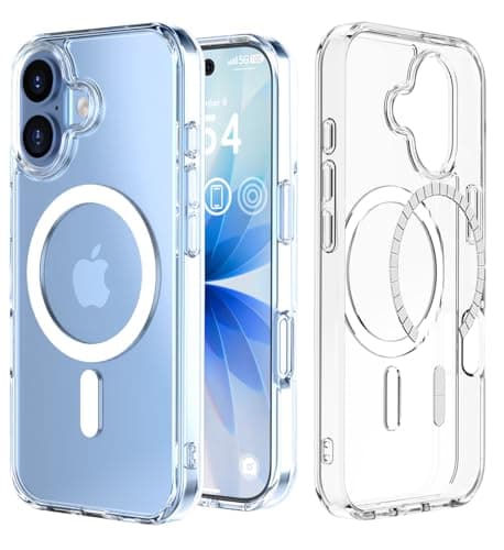 Newfuture Magnetic for iPhone 17 Case [Magsafe] [Military Grade Drop Protection] Translucent Matte Anti-Scratch Shockproof Protective Phone Cover 6.3 Inch, Clear - Image 1