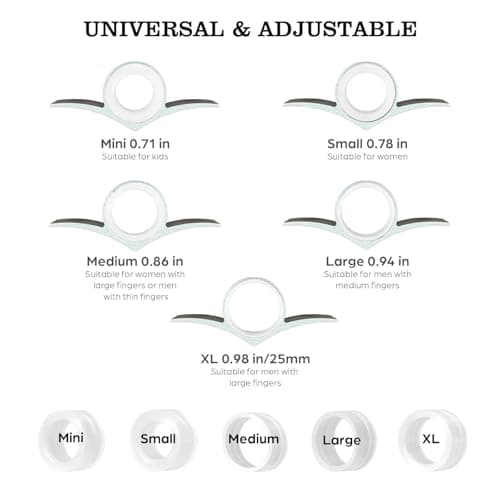 Thumb Book Page Holder Christmas Gifts for Book Lovers, Ultralight Metal Book Reading Holders Accessories with 5 Assorted Size Silicone Rings for Keep Book Open Women Reader Bookish Teachers - Thumbnail 3