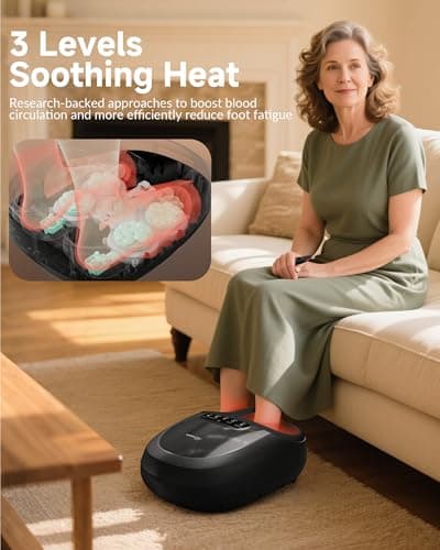 Snailax Shiatsu FSA Foot Massager Plantar Fasciitis Neuropathy,HSA Eligible Feet Massage Machine with Heat,Kneading,Rolling,Scratch,Remote Control,Feet Warmer/Heater - Thumbnail 2