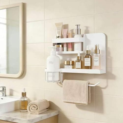 Bedside Wall Organizer,Floating Bedside Shelf Wall Mount Organizer,Cute Room Decor Aesthetic,Girls Room Decor, Cool Stuff for Bedroom Storage and Organization - Thumbnail 6