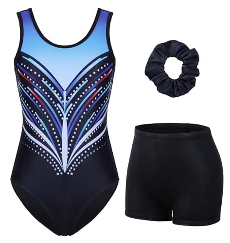 beautyin Gymnastics Leotards for Girls Ballet Dance Unitards Sleeveless Activewear with Shorts - Image 1