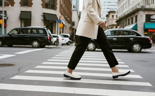 BEAUSEEN Women's Penny Loafers Slip On Comfortable & Lightweight Driving Moccasins Casual Office Work Flats Cute Business Dress Shoes, White, 9.5 US - Thumbnail 2