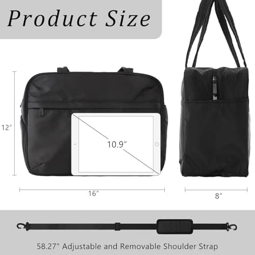 U+U Gym Bag for Women, Duffle Bag with Shoe Compartment Travel Carry on Weekender Bag, Personal Item Travel Bag for Overnight, Water Resistant - Thumbnail 4