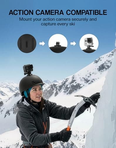InnerKing Lightweight Ski Helmet for Men and Women with Action Camera Mount, 12-Vent ABS Snowboard Helmet with Impact-Resistant EPS Foam, Adjustable Fit, Protective Snow Sports Helmet- - Thumbnail 2