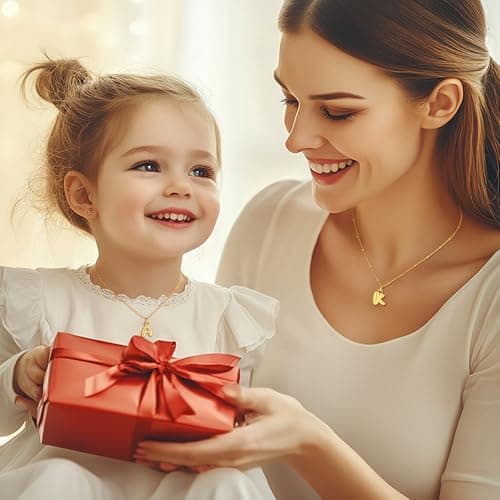 Decholly Bubble Gold Necklace for Women - Letter V Initial Necklace Cute Bubble Gold Necklaces for Women Trendy Non Tarnish - Thumbnail 5
