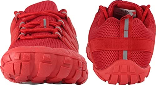 Weweya Minimalist Running Shoes for Women Barefoot Shoes Wide Toe Box Sneakers Cross Trainer Shoes Red US Size 6 6.5 - Thumbnail 6