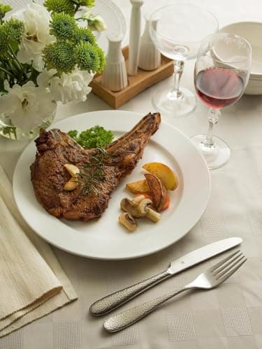 Danialli Matte Silverware Set, 18/10 Stainless Steel Satin Flatware, Modern Brushed Finish Cutlery, Dishwasher Safe & Durable, Built to Last (40-Piece, Fidenza Hammered) - Thumbnail 6