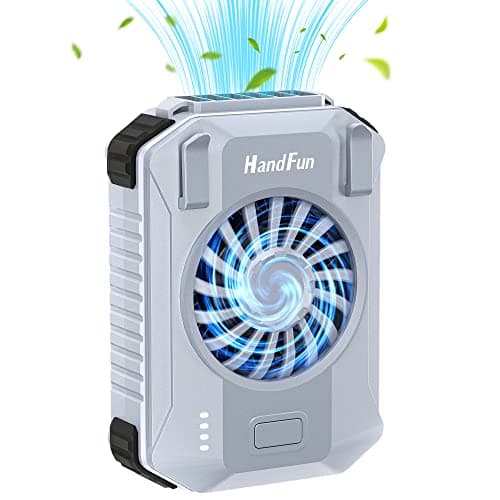 HandFun AI Portable Fan Rechargeable, 10000mAh Waist Fan with Flashlight [18H Working Time], 3 Speeds Strong Airflow Wearable Personal Clip on Shirt for Outdoor, Jobsite, Farms, Traveling, Fishing - Image 1