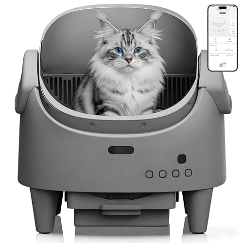 Automatic Cat Litter Box, Self-Cleaning Litter Box with Open-Top Design, 15-Layer Safety Protection System & Smart App Control, Electric Cat Litter Box with Adjustable Entry Height & Odor Control - Image 1