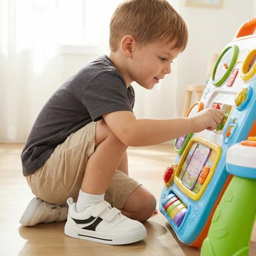 STQ KIDS Toddler Boy Shoes Wide Toe Box Lightweight Boy Sneakers Non-Slip Zero Drop School Kids Walking Running Tennis Shoe White Toddler 9 - Thumbnail 2