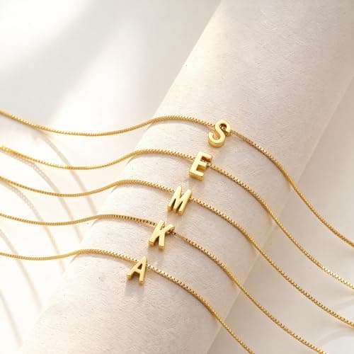 Decholly Gold Initial Necklaces for Women, 18K Gold Plated Letter G Pendant Necklace Tiny Initial Necklace for Women Trendy Jewelry Gifts - Thumbnail 6