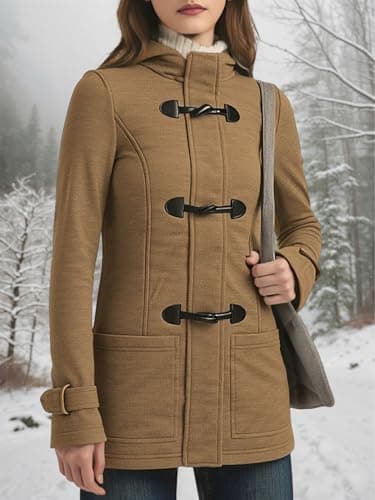 STOLKISS Women's Fleece Jacket Long Soft Insulated Shell Warm Winter Coat Long Soft Slim Warm Windbreaker Hood Plus Size Coat - Thumbnail 4