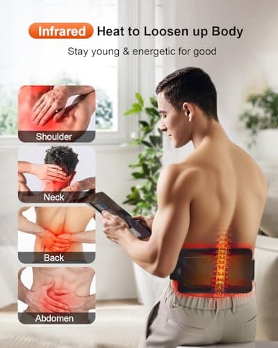 Red Light Therapy for Body, Infrared Red Light Therapy Pad with 660nm Redlight & 850nm Infrared Light Therapy Belt for Back Neck Shoulder - Thumbnail 4