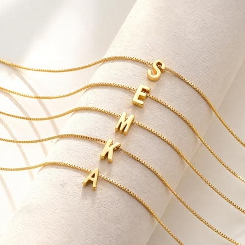 Decholly Teen Girl Gifts Trendy Stuff, Dainty Initial M Necklaces for Girls Women Teen Girl Gifts Trendy Stuff 5 6 7 8 9 10 11 12 13 14 15 16 Year Old Girls Daughter Sister - Thumbnail 6