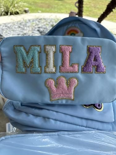 ROSLILY Personalized Backpack Lunch Bag for Girls Boys Toddles Custom Back To School Backpack With Name Patch Custom Nylon Waterproof School Backpack for School Travel Easter Basket Stuffers - Thumbnail 6
