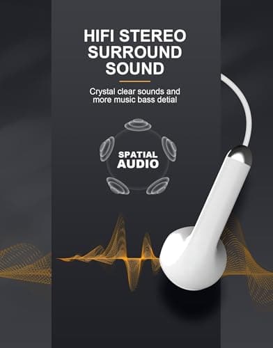 USBC Headphones for iPhone 17 16 15，for Apple Headphones Wired with Microphone & Remote Control [Clear Call], Wired Ear Buds USB C HiFi Bass Earphones for Samsung S25 S24 Ultra,ipad,Pixel 9 [2 Pack] - Thumbnail 4