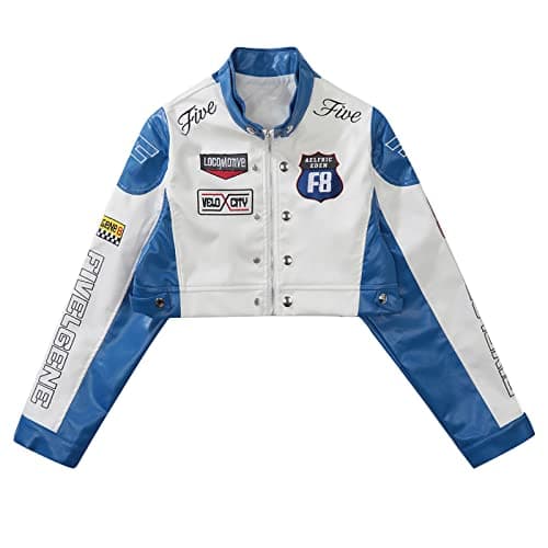 Aelfric Eden Cropped Leather Jacket Women PU Crop Moto Biker Racing Trendy Fashion Casual Coats - Image 1