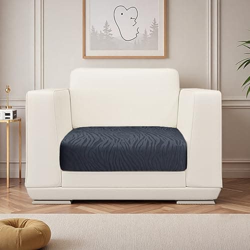 UWWGKK Stretch Couch Cover for Sectional Sofa - Multiple Patterns & Colors,Sofa Cover Design for L-Shaped Couches,Dark Grey SBW Large Single Seat(1 Pcs for Large) - Thumbnail 4