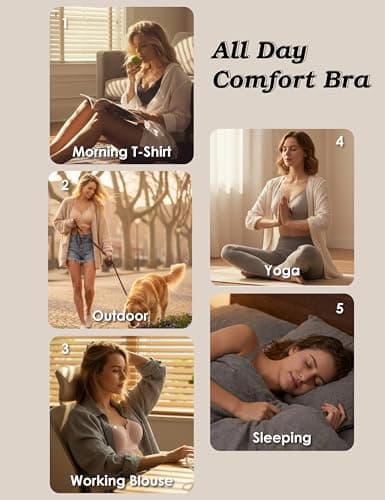 Tarbo Women Comfortable Bras Jelly Wireless Seamless No Underwire Push Up Bra Support and Lift Bralettes Full Coverage T Shirts Sleep Bralette Pink XL - Thumbnail 6