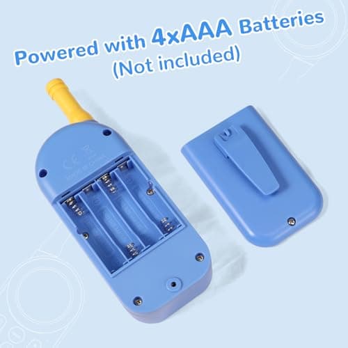 Ptnerbeh Walkie Talkies for Kids Toys: Toys for 3-12 Year Old Boys Girls - 22 Channels 2 Way Radio Toy with Backlit LCD Flashlight - 3 Miles Range for Outside/Camping/Hiking (2-Pack) Blue - Thumbnail 3