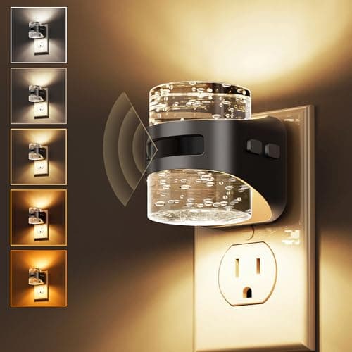 L LOHAS LED Motion Sensor Night Light, Bubble Night Lights Plug into Wall,5CCT Color Temperature Change Night-Light,Dimmable Nightlights with Dusk to Dawn Sensor for Rooms Bathroom Hallway - Image 1