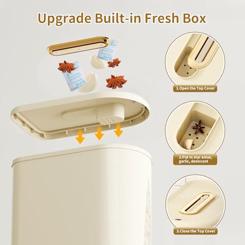 ZuoCheng Large Rice Dispenser, 11Lbs Cereal Dispenser Rice Container Food Storage Container with Measuring Cup, Cereal Containers Storage Kitchen Household Rice Pet Food Holder - Thumbnail 6
