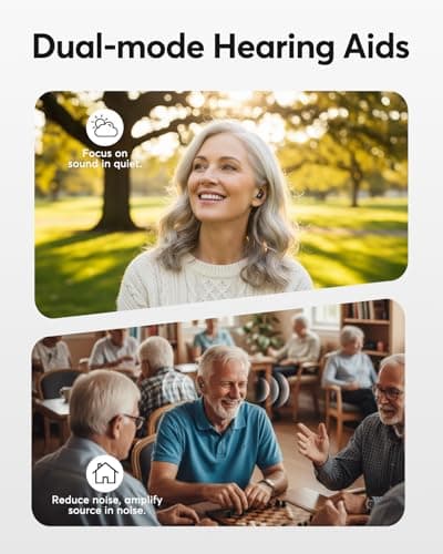 Karthus OTC Hearing Aids for Seniors & Adults, Rechargeable Hearing Aids with Noise Cancelling & Clear Sound, 16-Channel Digital DSP & 2 Environment Modes, 80+ Hour Battery Life, Comfort-Fit, Black - Thumbnail 6