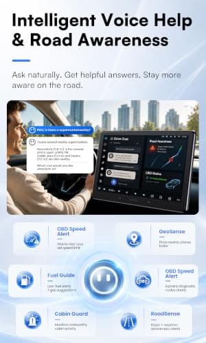 ATOTOZONE X10 10" Single Din & Double Din Car Stereo, Floating Screen,8G+128G Android in-Dash Navi, AI Vision, Cloud SIM&4G LTE, 7.1.2 Ch Hi-Fi Audio, FLAC, Wireless Carplay&Android Auto, ADS Support - Thumbnail 6