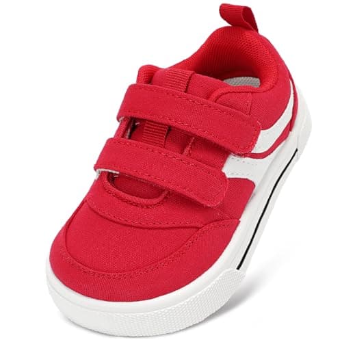 STQ KIDS Little Kids Girl Shoes Wide Toe Box Shoes Lightweight Girl Sneakers Non-Slip Zero Drop Active Kids Walking Running Tennis Shoe Red 11 - Image 1