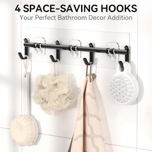 YASONIC Shower Caddy Adhesive, Rustproof Shower Shelves for Inside shower, No Drilling Bathroom Organizers and Storage, 6 Pack Large Capacity Bathroom Caddy for Kitchen & Home Decor-XXL Size - Thumbnail 6