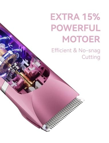 Pubic Hair Trimmer for Women-Unibono Bikini Trimmer, Replaceable 3-in-1 Electric Razors for Women, Electric Shaver in Poweverful Motor, Waterproof Personal Trimmer for Body Hair (Rose Red, RR-1) - Thumbnail 3