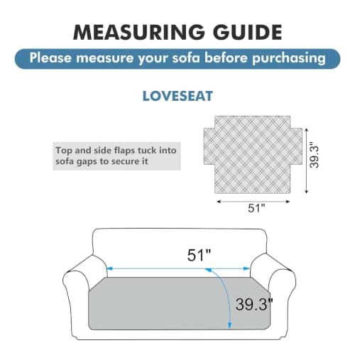 Genina 100% Waterproof Loveseat Couch Cover for 2 Cushion Couch Covers for Dogs, Anti-Slip Sectional Sofa Covers Washable Sofa Covers for Pets, 1 Piece (Coffee, Loveseat) - Thumbnail 2