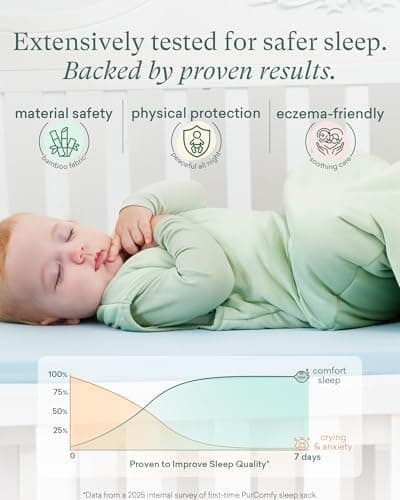 PurComfy Supersoft Sleep Sack 1.0 TOG, Premium Bamboo Viscose Baby Sleeping Bag, 2-Way Safe Zipper Sleep Sacks 15-24 Months (Forest) - Thumbnail 2