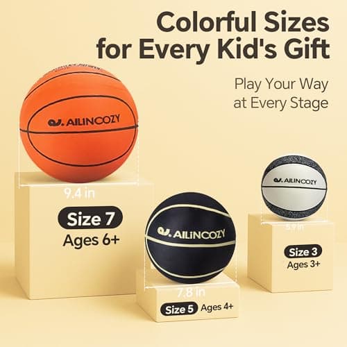 ALLINCOZY Covered Silent Basketball, Fabric Cover Soft Foam Airless Basketball, High Bounce, Noise-Free Training Ball, Gifts Packaging, Safe for Indoor Activities - Thumbnail 6
