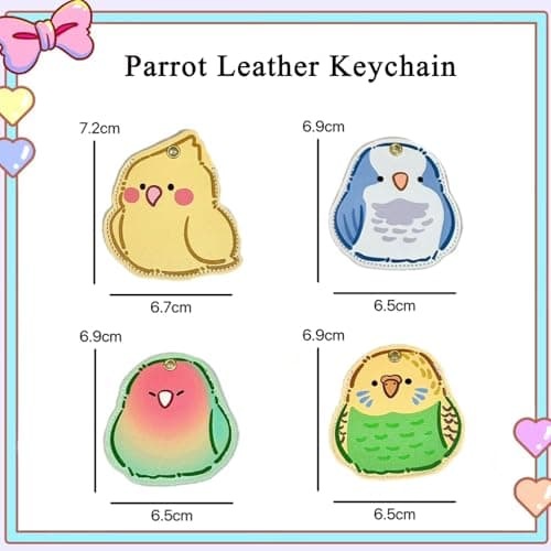 WEAUSUP Tracker Tag Holder Case with Keychain, Anti-Scratch Protection of Tracker Tags,Universal Smart Tag Holder,Cute Birds Shapes Designed for Birds Lovers - Thumbnail 2