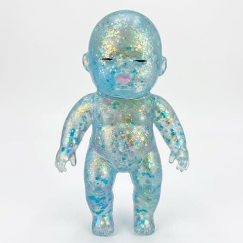 Baby Squishy Glitter Slow Rising Blue, Squishy Babies Sensory Fidget for Stress Relief, Soft Cute Squeeze, Desk Decor & Gift - Image 1