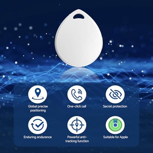 2-Pack, Bluetooth Tracker, Waterproof Locator, Works with Apple Find My App (iOS Only), Keychain/Lanyard, Item Finder for Luggage/Keys/Suitcase, Replaceable Battery, White - Thumbnail 5