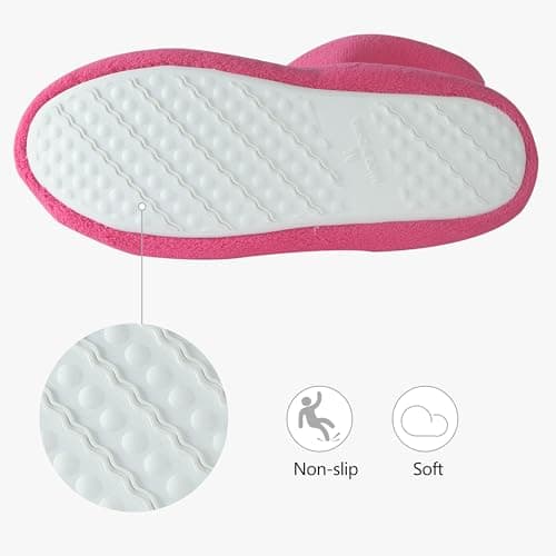 Forfoot Slipper Boots, Womens House Fluffy Slipper Indoor and Outdoor Non-Slip Boot Home Winter Office Shoes Bedroom Slippers Boots Rose Red Women Slippers Size 8 - Thumbnail 4