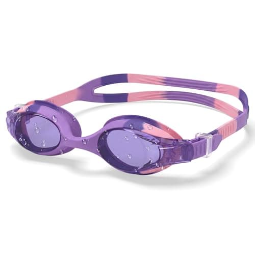 Aegend Swim Goggles for Kids Age 3-8 Anti-Fog Clear Vision Full Protection Goggles Perfect for Toddler Swimming (Purple-1 Pack)