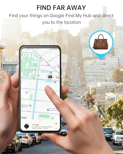 Air Tracker Tags-4 Pack for Android: Bluetooth Tracker Works with Google’s Find Hub | Android Only | Replaceable Battery | Water-Resistance | Smart Tag & Item Finder for Luggage, Key, Suitcases - Thumbnail 4