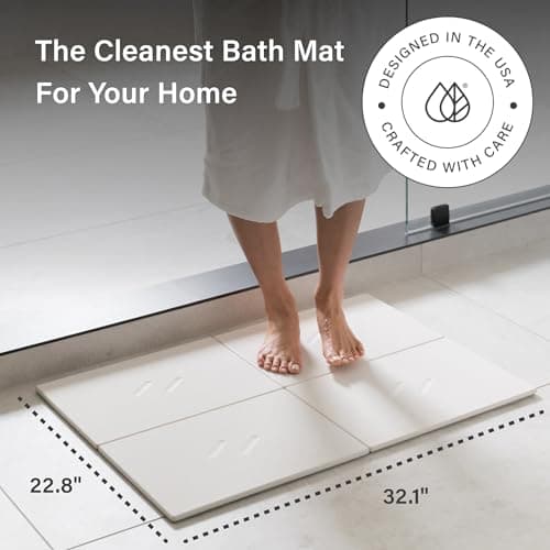 Dorai Home Stone Bath Mat for Bathroom – Large, Quick-Drying, Non-Slip Surface, Customizable Design, 32.1" L x 22.8" W x 0.6" H, Sandstone - Thumbnail 2