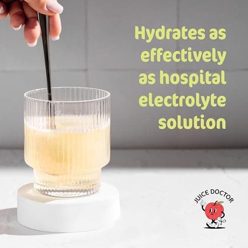 Juice Doctor Hydration Powder Electrolytes, Electrolyte Drink Mix for Dehydration Relief, Apple Juice Powder, Magnesium Citrate, Vitamin D, 1.2lb (560g / 28 Servings) - Thumbnail 6