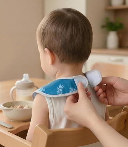 CIVARUA KIDS 3-Pack Waterproof Baby Bibs for Eating - Mess Proof Lightweight Toddler Feeding Bibs with Large Food Catcher, Food-Grade Baby Eating Essentials, Easy to Put On & Clean(Blue Dinosaur) - Thumbnail 3