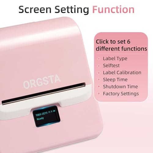 ORGSTA Label Maker Machine with Tape, T003 Thermal Label Maker, 2 Inch Bluetooth Label Printer Compatible with Phone & PC, Sticker Printer Barcode Thermal Maker for Small Business, Home, School - Thumbnail 6