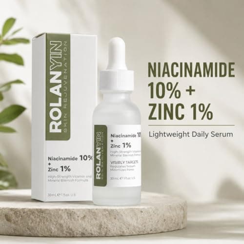 ROLANYIN Niacinamide 10% + Zinc 1% Facial Serum for Oil Control and Pore Minimizing Blemish Treatment Hydrating Soothing Anti Aging and Nourishing Formula Skin Care - Thumbnail 5