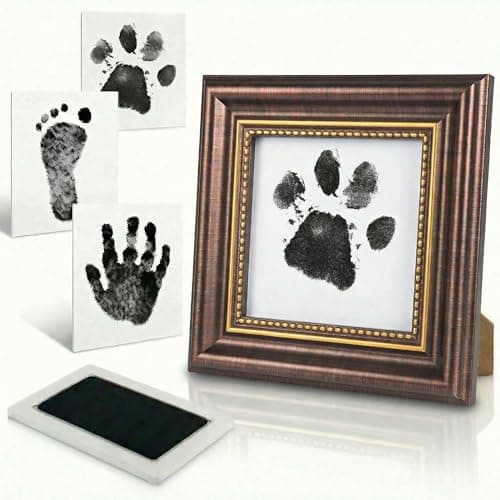 Kokoro Bashi Inkless Baby Hand and Footprint Kit - Mess Free Ink Pad for Newborn Keepsake, Dog Nose & Paw Print Kit, Clean Touch Ink Pad for Baby Hand & Footprints, Ideal New Mom Gifts（Brown） - Image 1